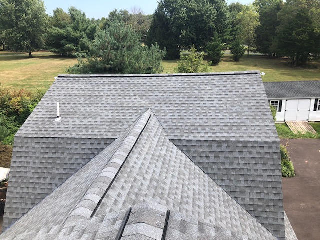 Residential shingle gambrel roof 