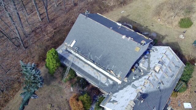 Istalling a new roof after leaks were found