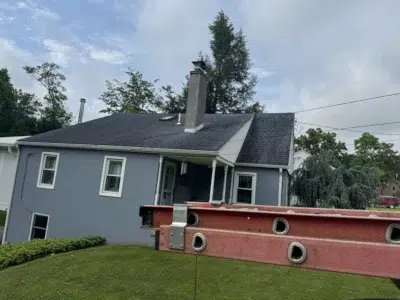 Before photo of a residential shingle roof in Skippack, PA, showing the roof condition prior to replacement by XL Home Improvements.