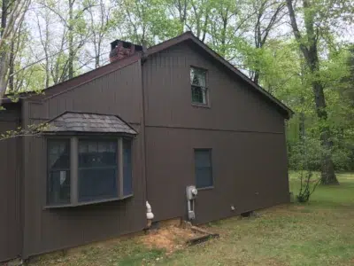 Finished CertainTeed board and batten siding installation in Trumbauersville PA