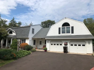 Completed roof replacement in Harleysville PA on gambrel style home