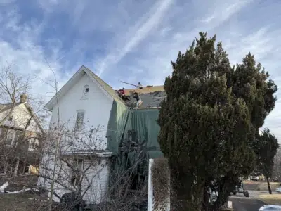 Roof tear-off process during roof replacement in Perkasie PA