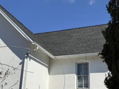 Tamko Titan Black Walnut shingles installed on roof in Perkasie PA