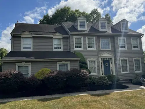 Completed roof replacement on home in Collegeville PA by XL Home Improvements showing finished roofing system