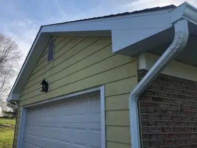 new gutter and soffit installation on home in Harleysville PA by XL Home Improvements