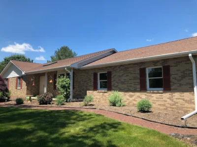 Completed gutter replacement on a residential home in Franconia Township, PA by XL Home Improvements